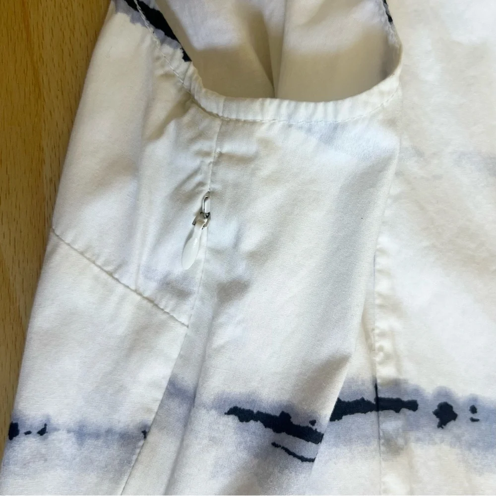 Pendleton White & Navy Windowpane Dress 14 Petite 100% Cotton Classic Coastal - Picture 5 of 6